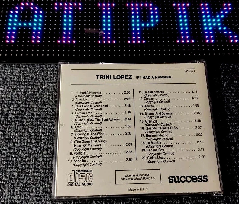 🌴 Trini Lopez - If I Had A Hammer - CD Import Rare Collection Onmisbaar 🌞 – photo 2